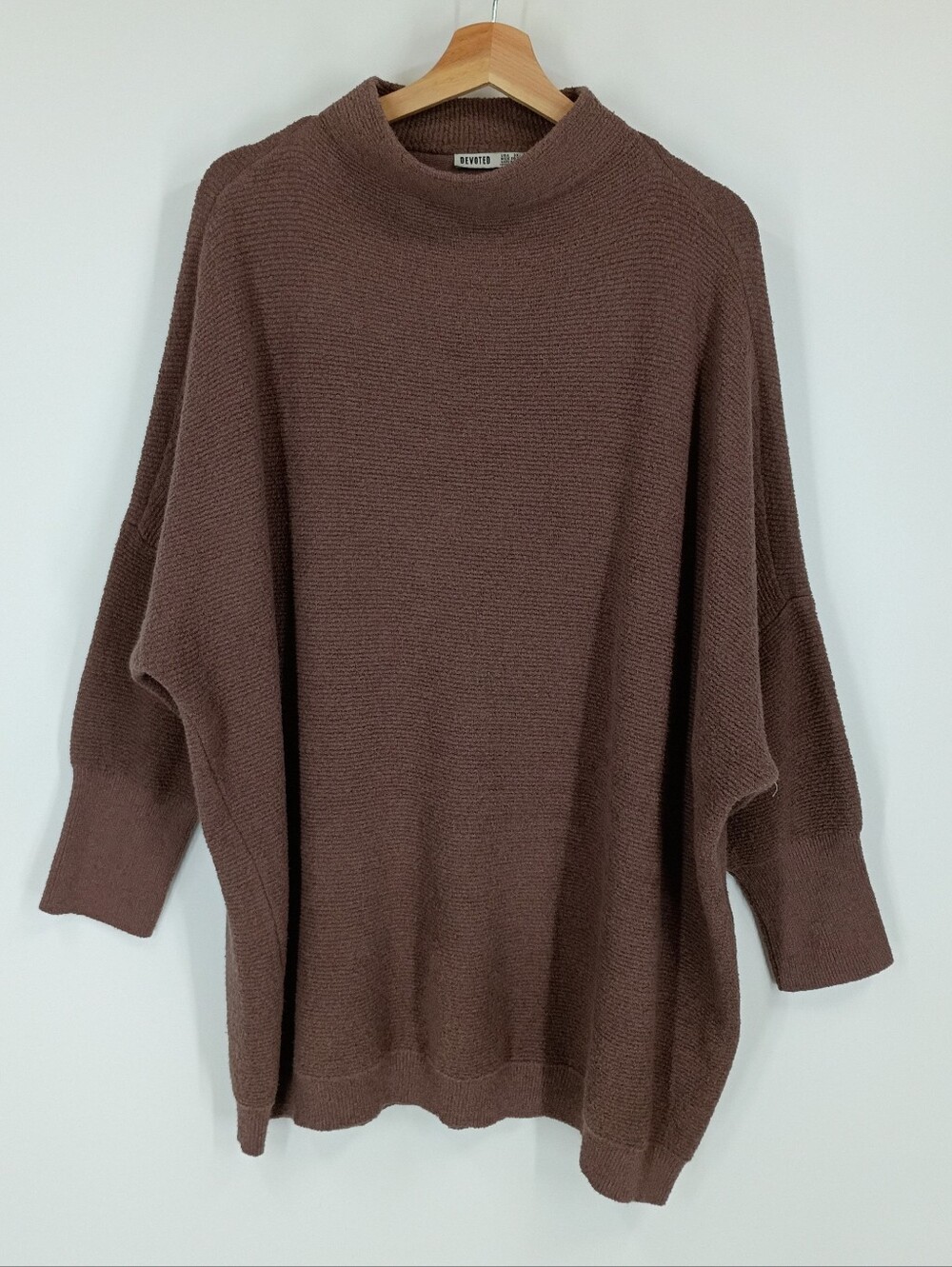 Devoted Ribbed Mock Neck Knit Sweater